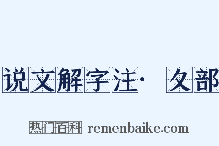 说文解字注·夂部是什么意思的图片